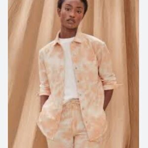 Garnet Hill Tie Dye Cozy Fleece Shirt Jacket Shacket